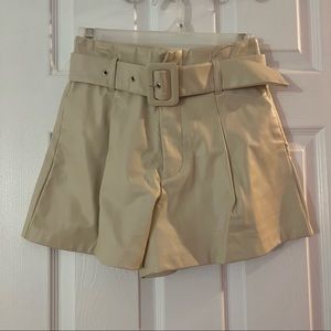NWT Zara Faux Leather Shorts